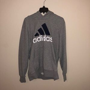Adidas gray sweatshirt.